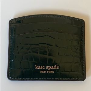 Kate Spade Sylvia Cardholder in Croc Evergreen